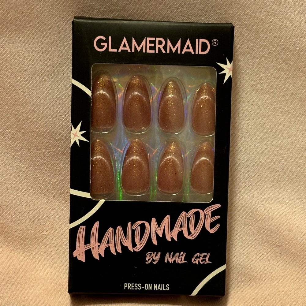 Handmade Press-On Nails - Shimmering Brown